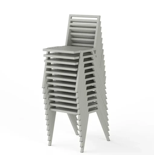 NINE 19 Outdoors Stacking Udendørsstol 2 Stk. Grå