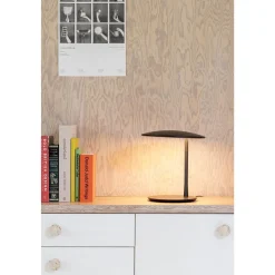 NINE Disc Bordlampe Børstet Messing/Sort