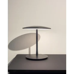 NINE Disc Bordlampe Børstet Messing/Sort