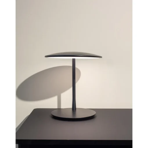 NINE Disc Bordlampe Børstet Messing/Sort