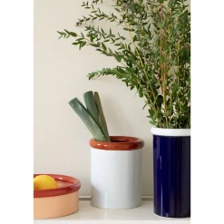 NINE ROD Keramisk Vase Lyseblå/Mørkeblå