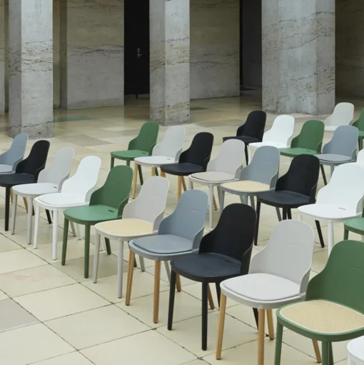 Normann Copenhagen Allez Spisebordsstol Canvas Polstret Sort