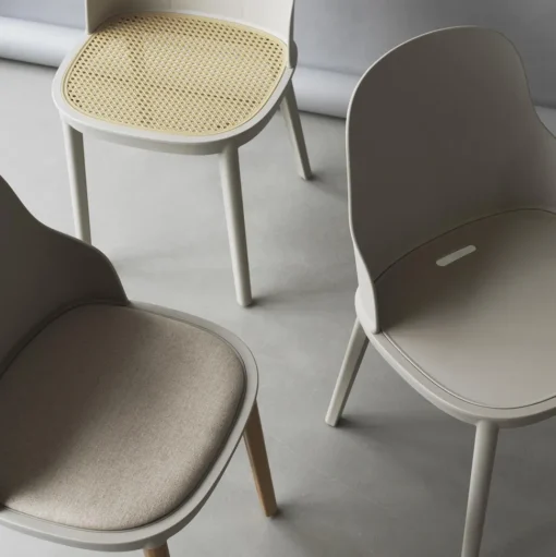 Normann Copenhagen Allez Spisebordsstol Canvas Polstret Varm Grå