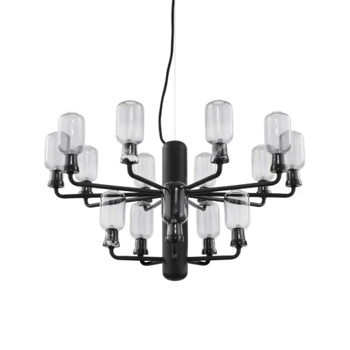 Normann Copenhagen Amp Lysekrone Lille Røgfarvet & Sort
