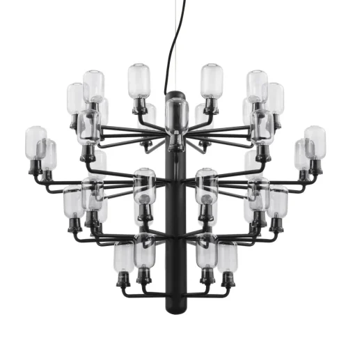 Normann Copenhagen Amp Lysekrone Stor Røgfarvet & Sort