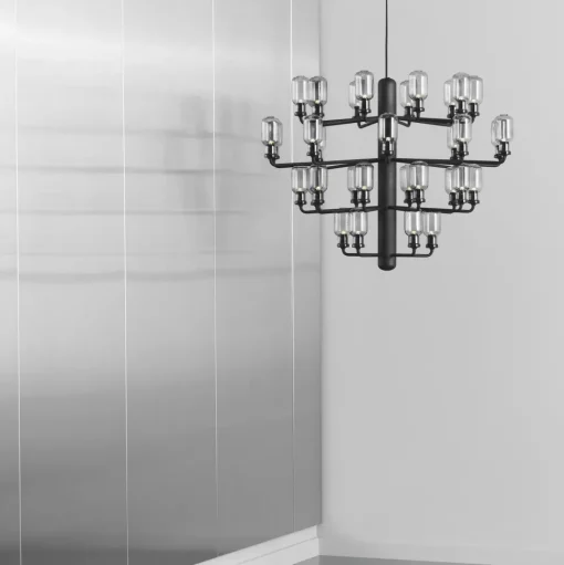 Normann Copenhagen Amp Lysekrone Stor Røgfarvet & Sort