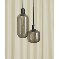 Normann Copenhagen Amp Pendel Stor Røgfarvet/Sort