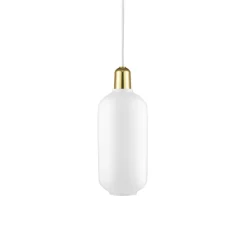 Normann Copenhagen Amp Pendel Stor Hvid/Messing