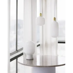 Normann Copenhagen Amp Pendel Lille Hvid/Zink