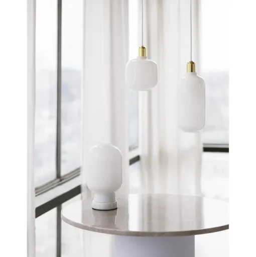 Normann Copenhagen Amp Pendel Lille Hvid/Zink