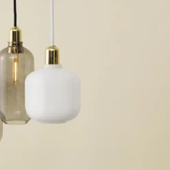 Normann Copenhagen Amp Pendel Lille Hvid/Zink