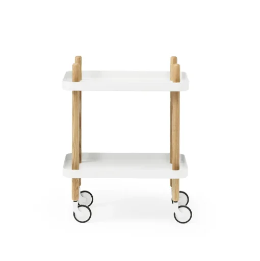 Normann Copenhagen Block Rullevogn Hvid/Asketrá