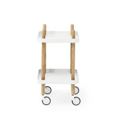 Normann Copenhagen Block Rullevogn Hvid/Asketrá