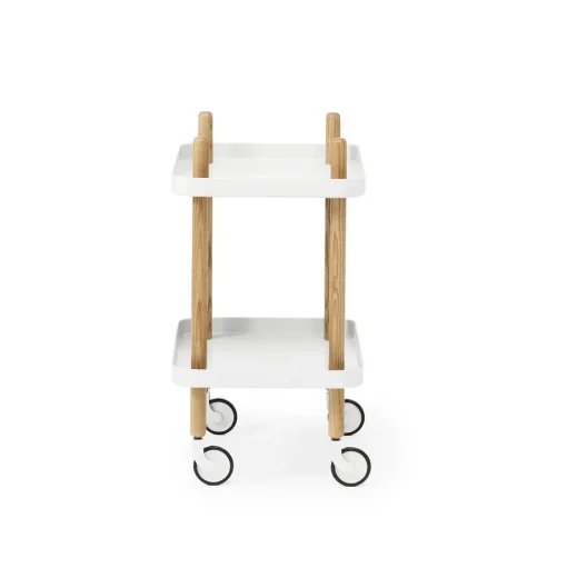 Normann Copenhagen Block Rullevogn Hvid/Asketrá