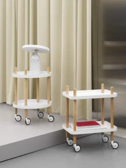 Normann Copenhagen Block Rullevogn Hvid/Asketrá