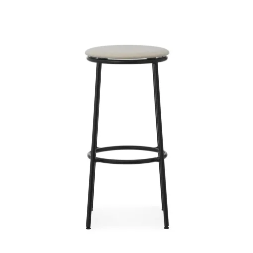 Normann Copenhagen Circa Barstol H75 Polstret Sort/MLF20 Sand
