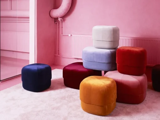 Normann Copenhagen Circus Puf Stor Mørk Rød