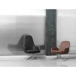 Normann Copenhagen Era Lánestol Høj med Swivel Aluminium/Main Line Flax MLF20