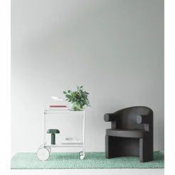 Normann Copenhagen Flick Gulvtáppe 80x200 Off White/Mørkegrøn