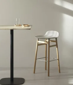 Normann Copenhagen Form Barstol H75 cm Sort/Sort Stål
