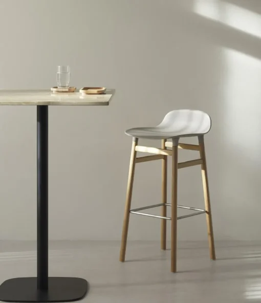 Normann Copenhagen Form Barstol H75 cm Sort/Sort Stål