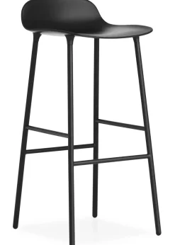 Normann Copenhagen Form Barstol H75 cm Sort/Sort Stål