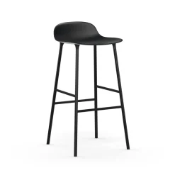 Normann Copenhagen Form Barstol H75 cm Sort/Sort Stål