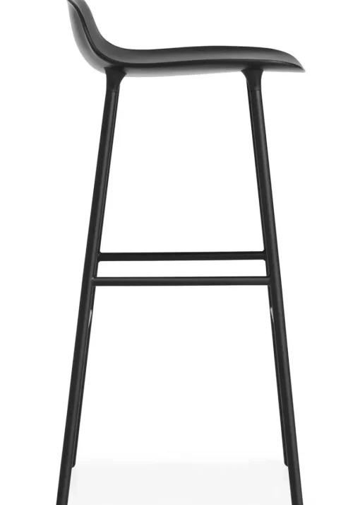 Normann Copenhagen Form Barstol H75 cm Sort/Sort Stål
