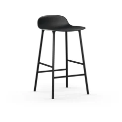 Normann Copenhagen Form Barstol H65 cm Sort/Sort Stål