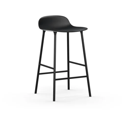 Normann Copenhagen Form Barstol H65 cm Sort/Sort Stål