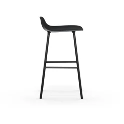 Normann Copenhagen Form Barstol H65 cm Sort/Sort Stål