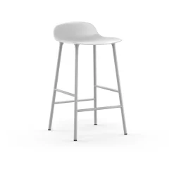 Normann Copenhagen Form Barstol H65 cm Hvid/Hvid Stål
