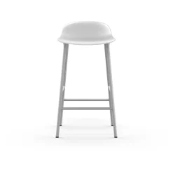 Normann Copenhagen Form Barstol H65 cm Hvid/Hvid Stål