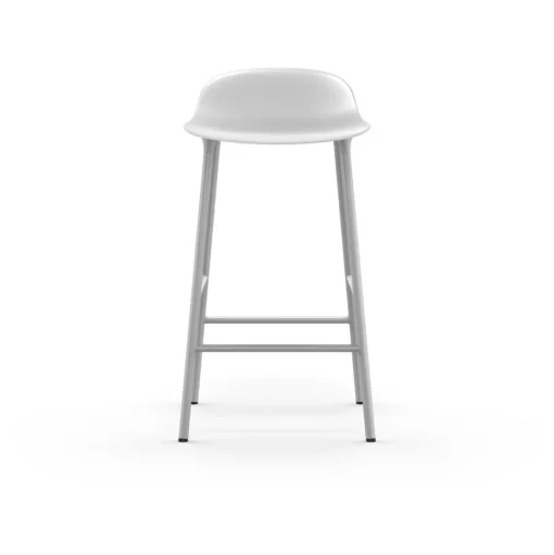 Normann Copenhagen Form Barstol H65 cm Hvid/Hvid Stål