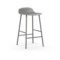 Normann Copenhagen Form Barstol H65 cm Grå/Grå Stål