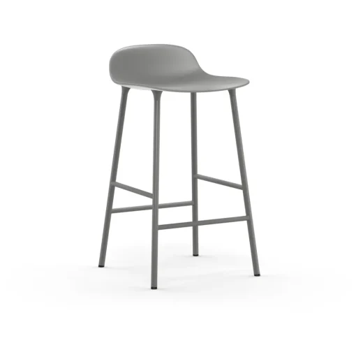 Normann Copenhagen Form Barstol H65 cm Grå/Grå Stål