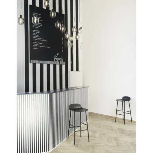 Normann Copenhagen Form Barstol H65 cm Grå/Grå Stål