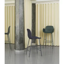 Normann Copenhagen Form Barstol H75 cm Grå/Grå Stål