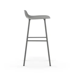 Normann Copenhagen Form Barstol H75 cm Grå/Grå Stål