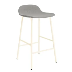 Normann Copenhagen Form Barstol 65 cm Polstret Gruppe 2 Creme/Stål