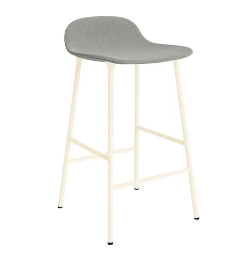 Normann Copenhagen Form Barstol 65 cm Polstret Gruppe 2 Creme/Stål