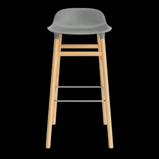 Normann Copenhagen Form Barstol H75 cm Grå/Egetrá