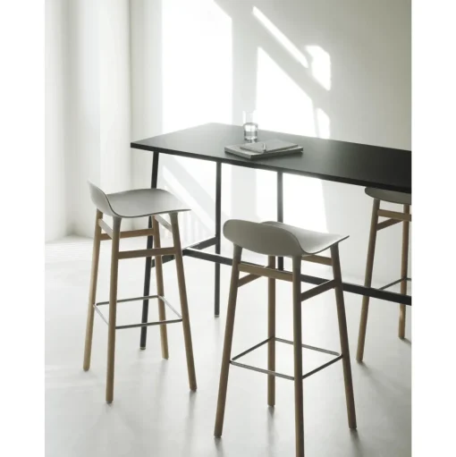 Normann Copenhagen Form Barstol H75 cm Grå/Egetrá