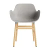 Normann Copenhagen Form Spisebordsstol Med Armlán Varm Grå/Eg