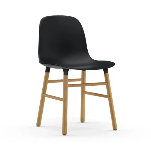 Normann Copenhagen Form Spisebordsstol Sort/Egetrá