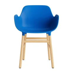 Normann Copenhagen Form Spisebordsstol Med Armlán Blå/Eg
