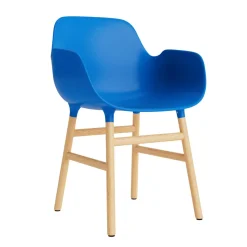 Normann Copenhagen Form Spisebordsstol Med Armlán Blå/Eg
