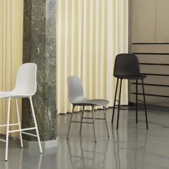 Normann Copenhagen Form Spisebordsstol Sort Stål/Main Line Flax MLF20