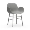 Normann Copenhagen Form Spisebordsstol med Armlán Grå/Grå Stål