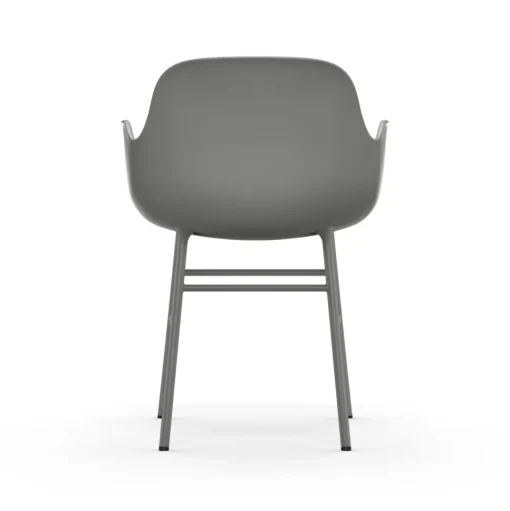 Normann Copenhagen Form Spisebordsstol med Armlán Grå/Grå Stål